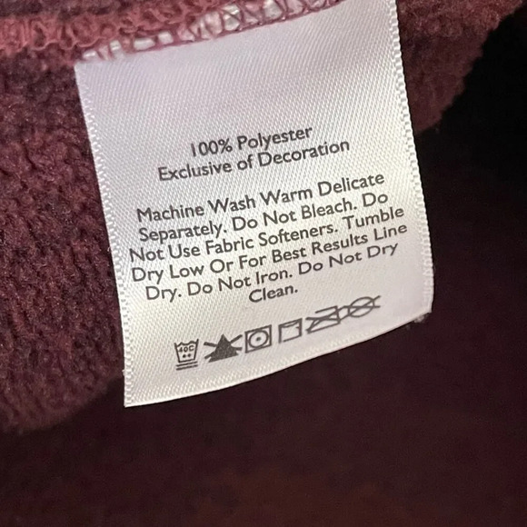 Eddie Bauer Fast Fleece Sweater Size L 1/4 Zip Red Outdoor Pullover - Picture 5 of 6